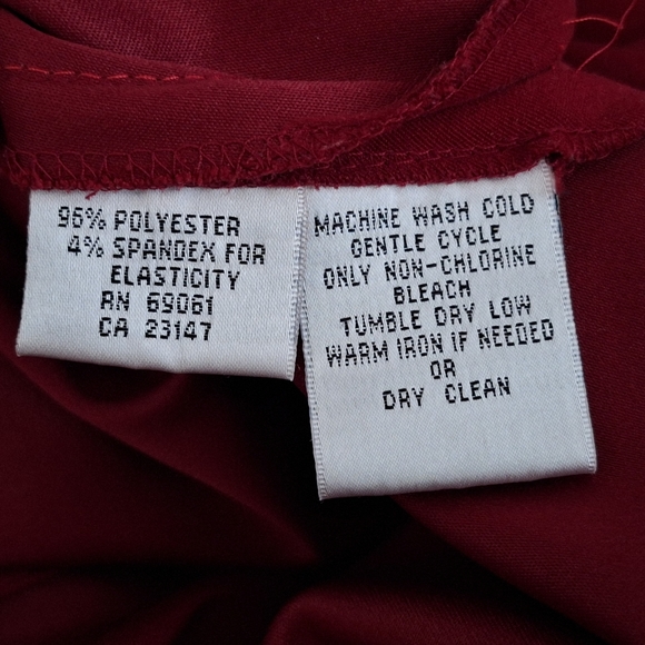 80.Talbots, Red Wine Fall Blouse - Picture 6 of 6